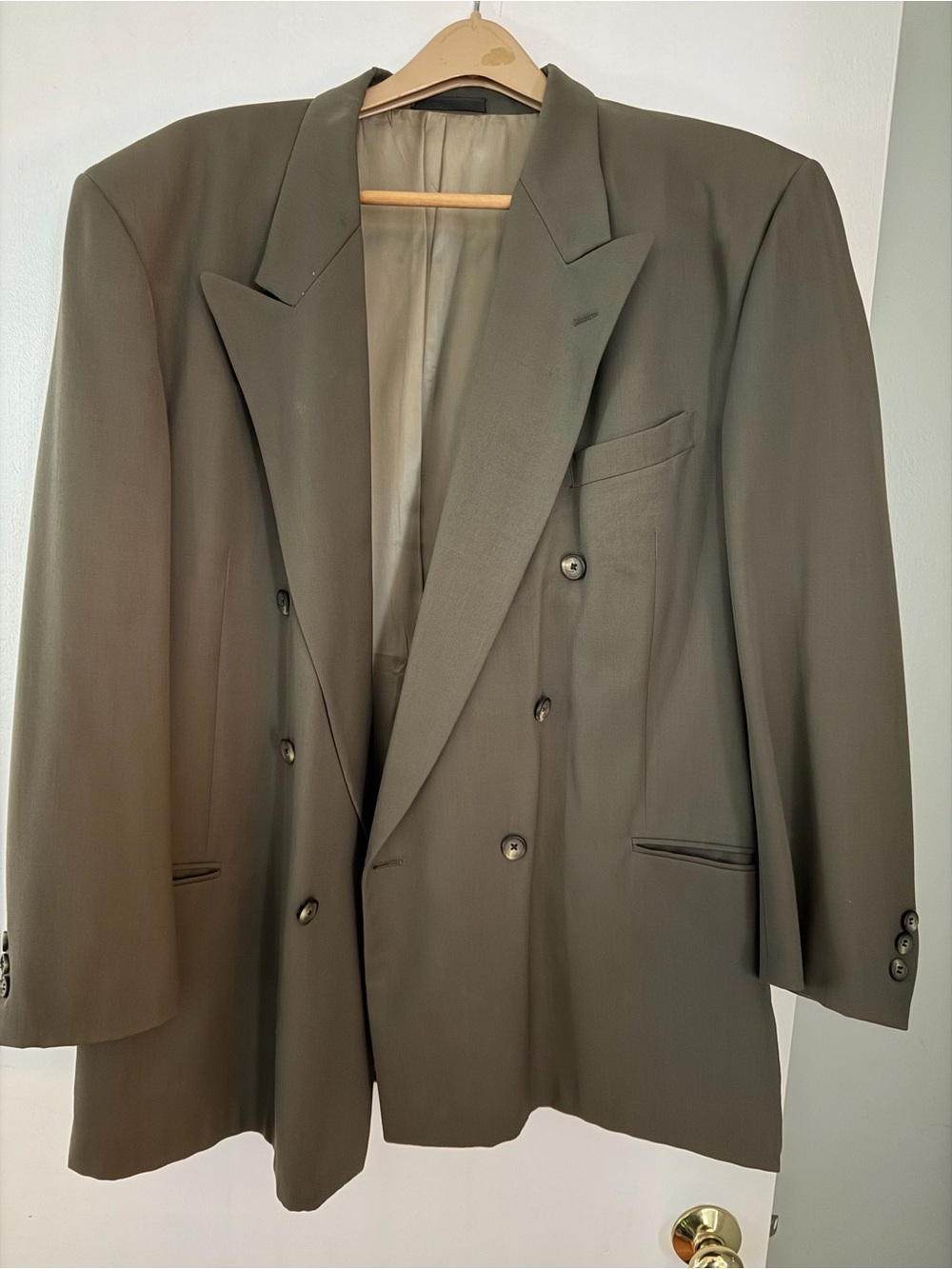 Milton’s Classic Men's Double-Breasted Blazer and Panta - Olive Green